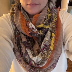 Paisley Multicolor Circle Scarf